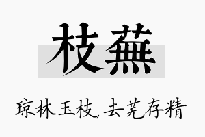 枝芜名字的寓意及含义