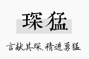 琛猛名字的寓意及含义