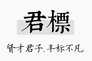 君标名字的寓意及含义