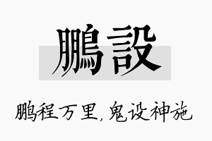 鹏设名字的寓意及含义