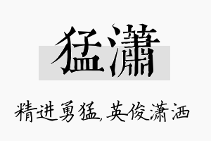 猛潇名字的寓意及含义