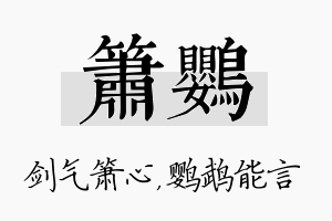 箫鹦名字的寓意及含义