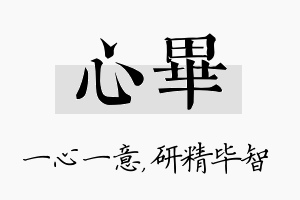 心毕名字的寓意及含义