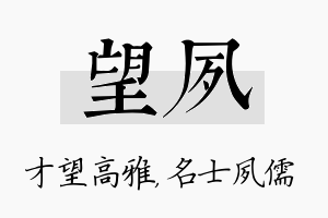 望夙名字的寓意及含义