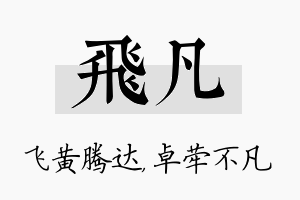 飞凡名字的寓意及含义