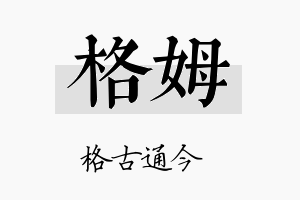 格姆名字的寓意及含义