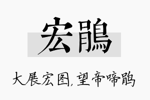 宏鹃名字的寓意及含义