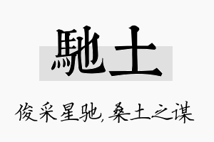 驰土名字的寓意及含义