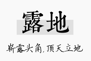 露地名字的寓意及含义