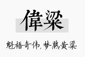 伟粱名字的寓意及含义