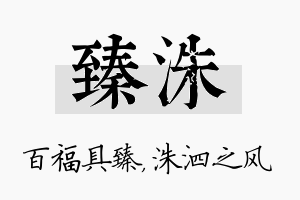 臻洙名字的寓意及含义