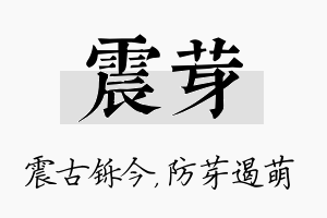 震芽名字的寓意及含义