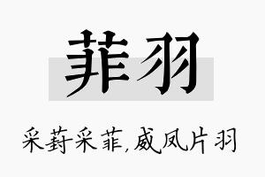 菲羽名字的寓意及含义