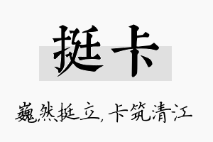 挺卡名字的寓意及含义