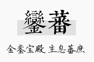 銮蕃名字的寓意及含义