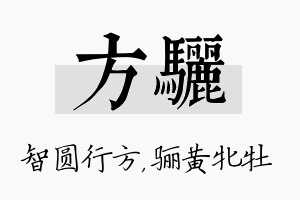 方骊名字的寓意及含义