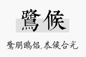 鹭候名字的寓意及含义