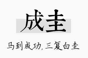 成圭名字的寓意及含义