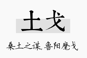 土戈名字的寓意及含义