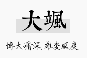 大飒名字的寓意及含义