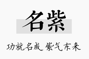 名紫名字的寓意及含义