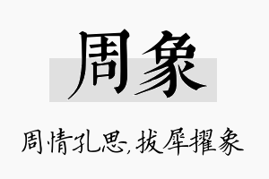 周象名字的寓意及含义