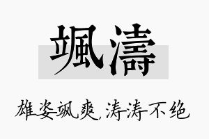 飒涛名字的寓意及含义