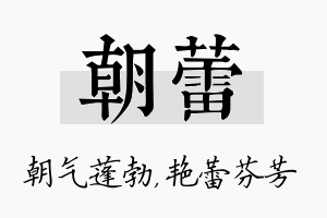 朝蕾名字的寓意及含义