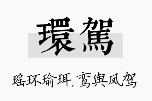 环驾名字的寓意及含义