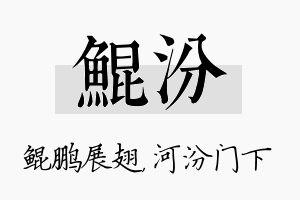 鲲汾名字的寓意及含义