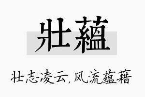 壮蕴名字的寓意及含义