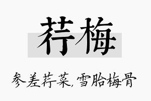 荇梅名字的寓意及含义