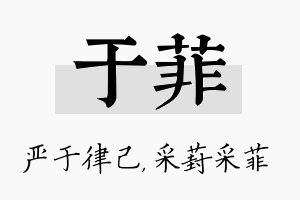 于菲名字的寓意及含义