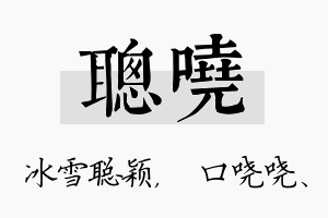 聪哓名字的寓意及含义