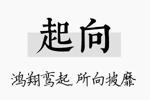 起向名字的寓意及含义