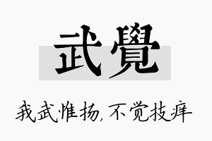 武觉名字的寓意及含义